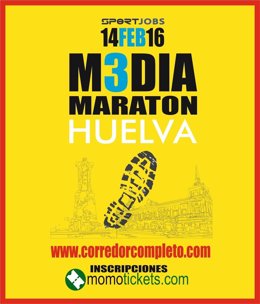 Cartel de la Media Maratón de Huelva