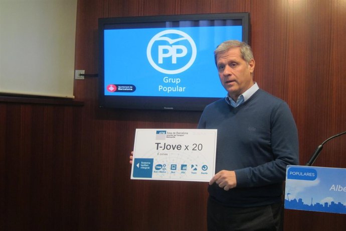 El líder del PP en el Ayuntamiento de Barcelona, Alberto Fernández