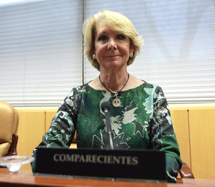 Esperanza Aguirre en la comisión de investigación sobre corrupción