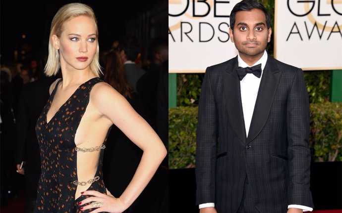 Jennifer Lawrence y Aziz Ansari