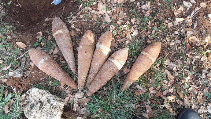 Imagen de los proyectiles destruidos