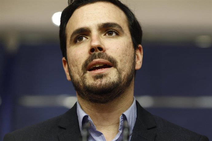 Rueda de prensa de Alberto Garzón tras reunirse con el Rey