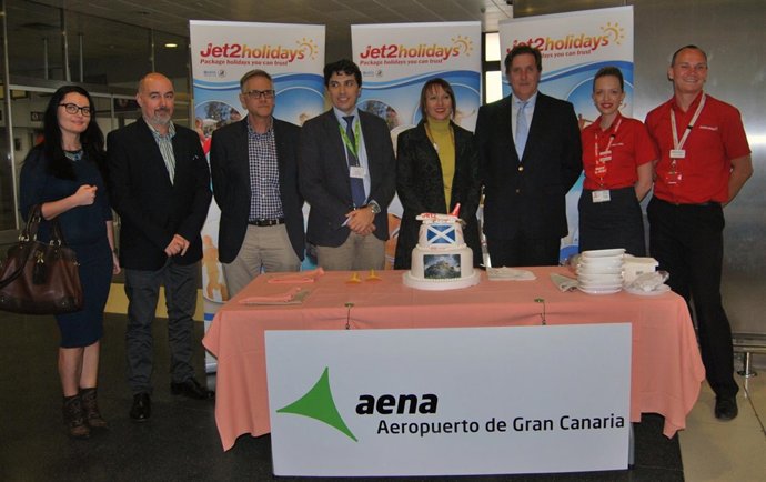 Bienvenida al vuelo inaugural entre Gran Canaria y Edimburgo de Jet2.Com