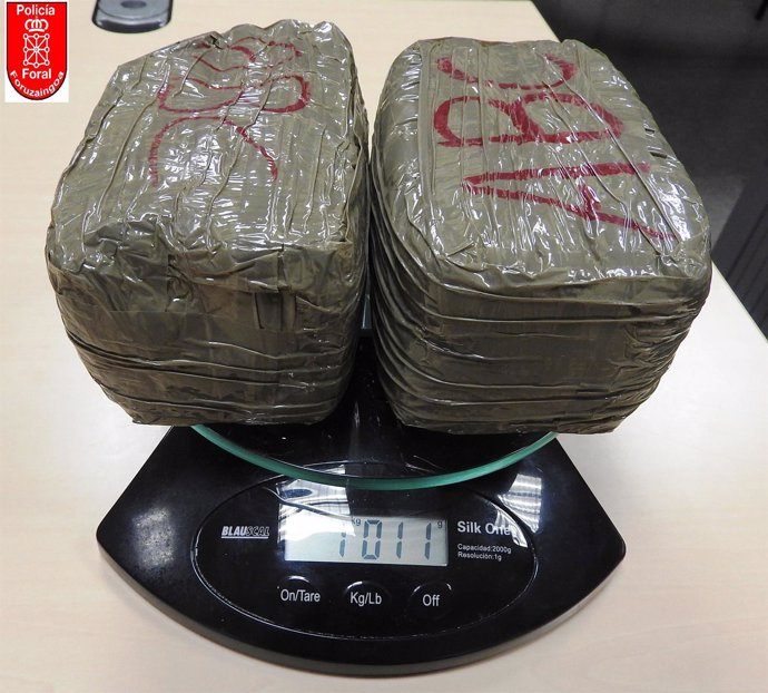 Los paquetes de droga localizados por los agentes