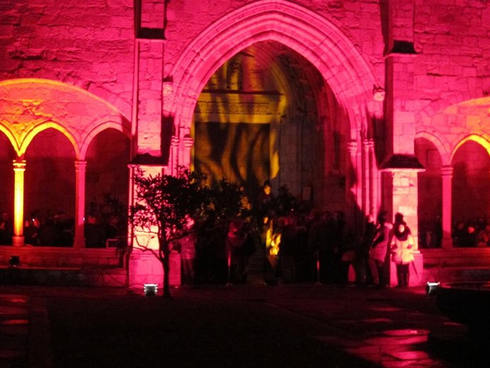 Recreación del incendio en el Claustro de la Catedral