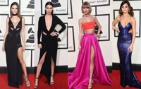 Escotazos, piernas a lo Angelina y mucho negro en la alfombra roja de los Grammy 2016