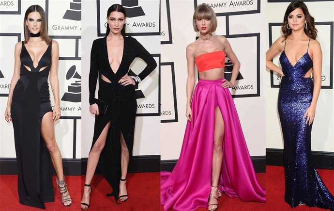 GRAMMMYS TAYLOR SWIFT SELENA GOMEZ BALDWIN Y ALESSANDRA AMBROSIO