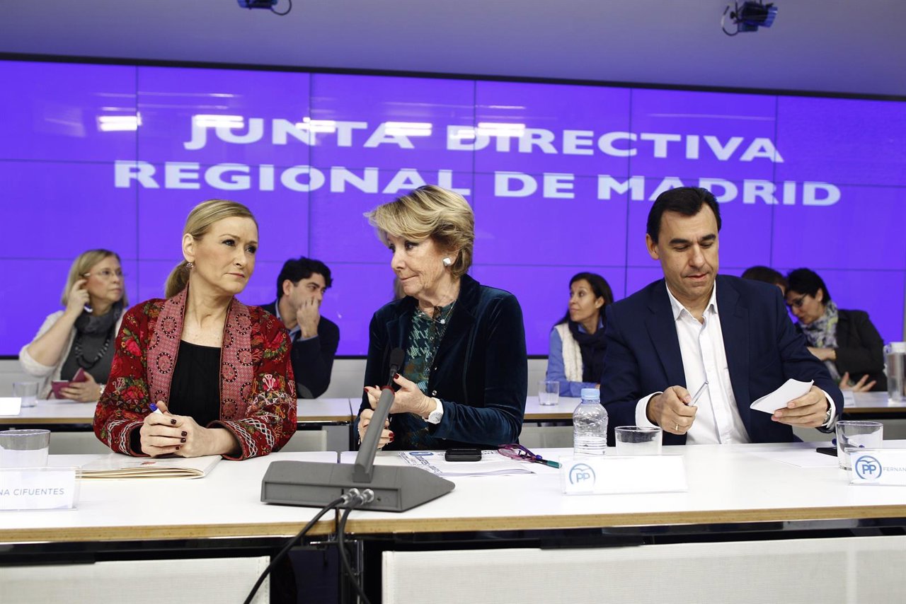 Cristina Cifuentes, Esperanza Aguirre y Fernando Martínez-Maíllo 