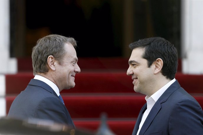 Donald Tusk y Alexis Tsipras