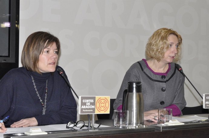 Carmen Martínez (CHA) y Patricia Luquin (IU)