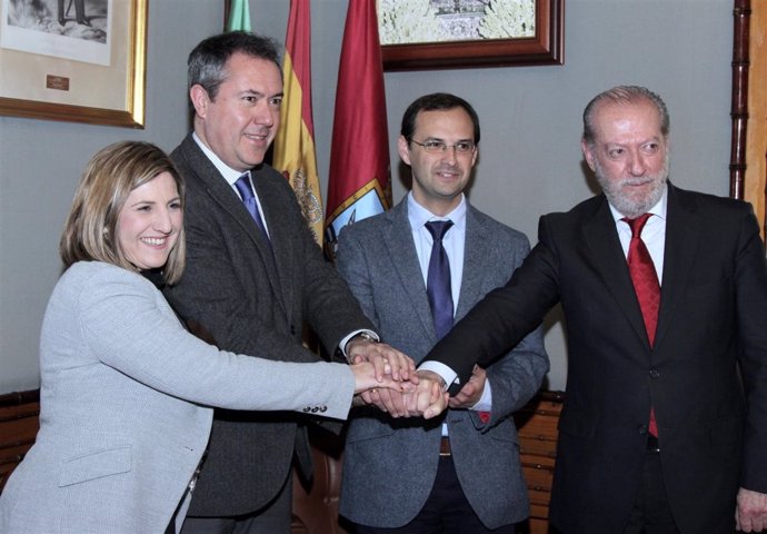 Alcaldes de Sevilla y Sanlúcar y presidentes de diputaciones de Sevilla y Cádiz