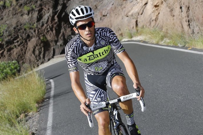 Alberto Contador entrenando