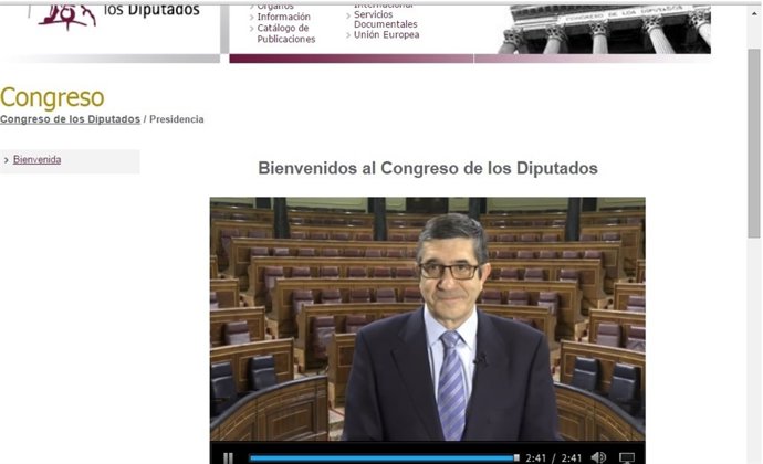 Patxi López en la web del Congreso