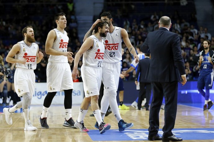 Sergio Rodríguez, Willy Hernangómez, Llull y Lima (Real Madrid)