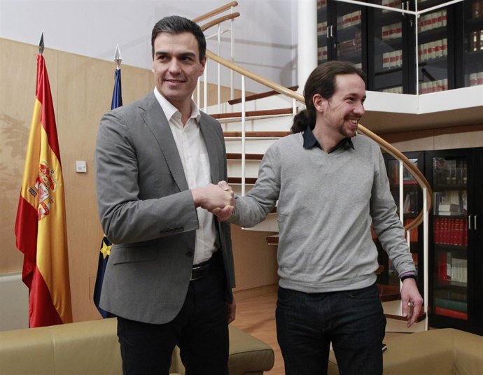 Reunión de Pedro Sánchez y Pablo Iglesias