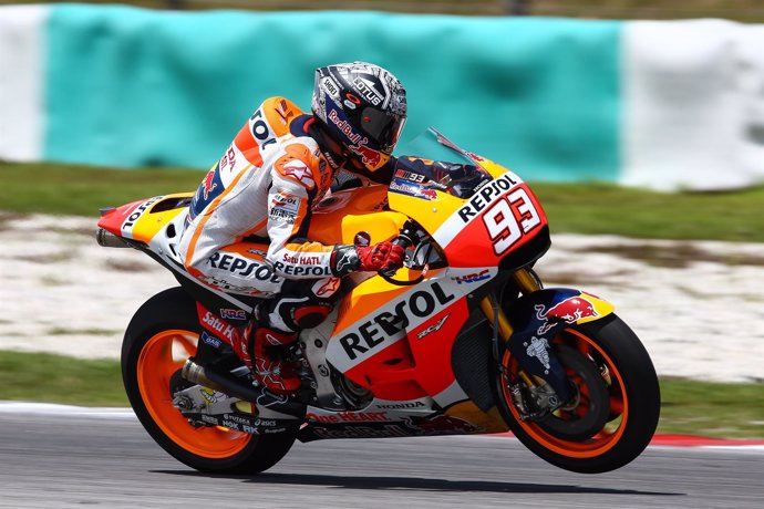 Marc Márquez en el test de Sepang