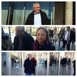 Lledó, Puchalt y Aleixandre tras declarar al juez de la Operación Taula