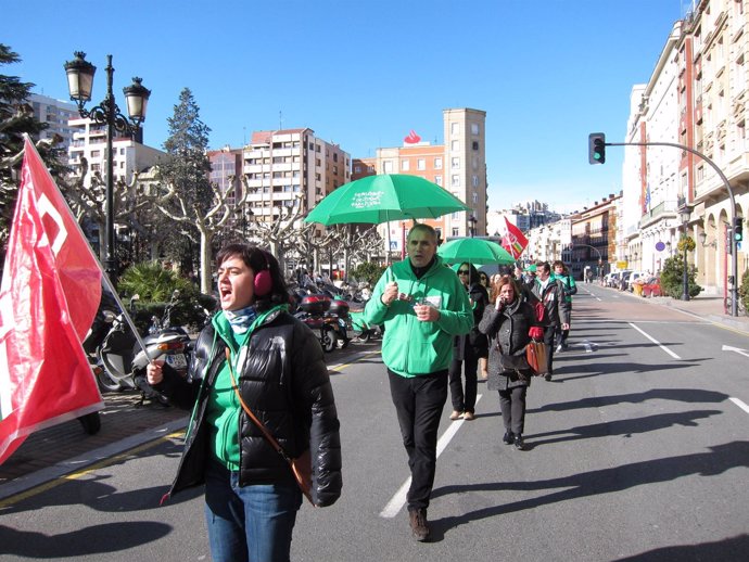 Interinos recorren el centro de Logroño