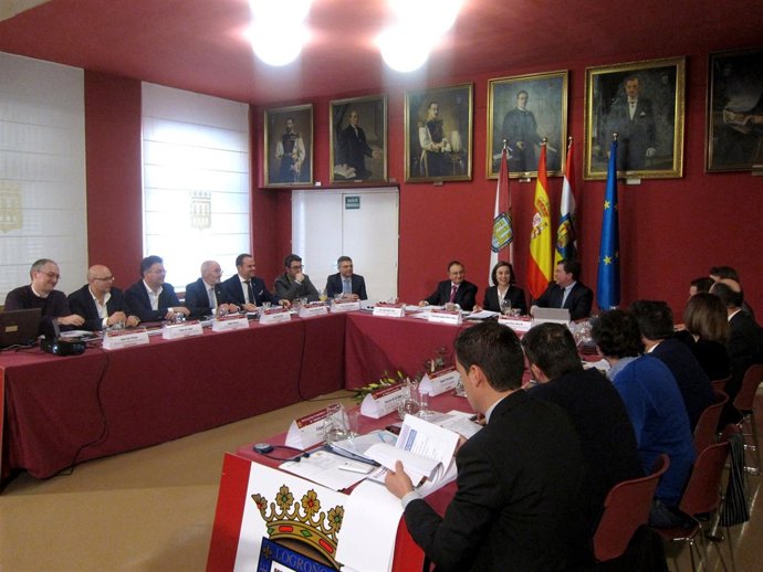 Imagen del encuentro entre las delegaciones de Logroño y Valonia