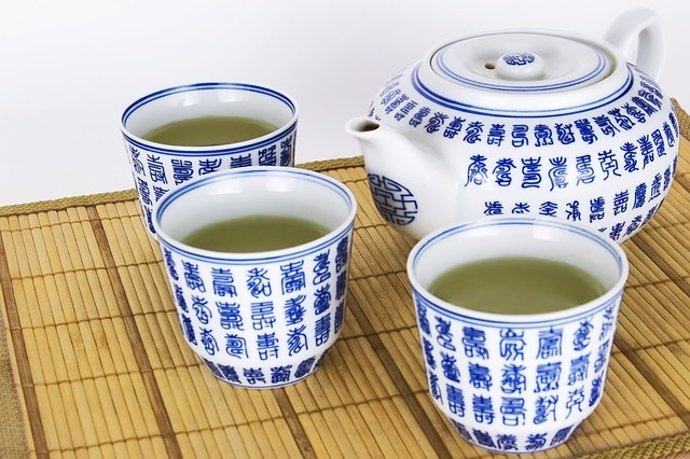 Tazas de té verde