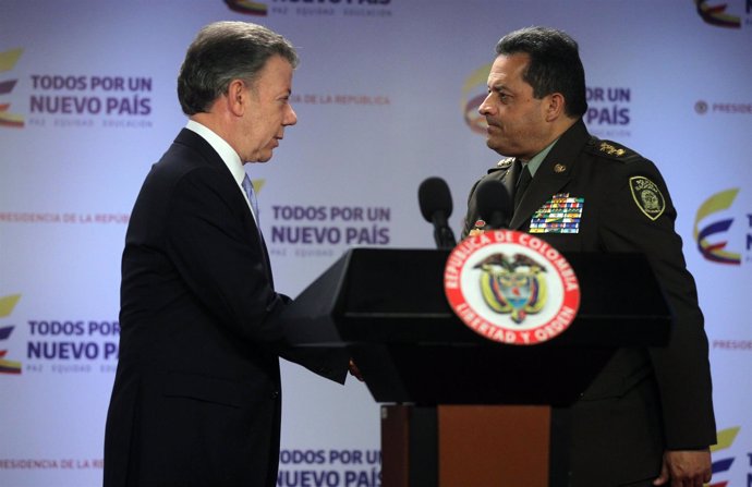 Juan Manuel Santos y el general Jorge Nieto, nuevo director de la Policía