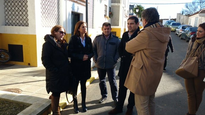 Visita de viviendas públicas en Jabugo (Huelva). 