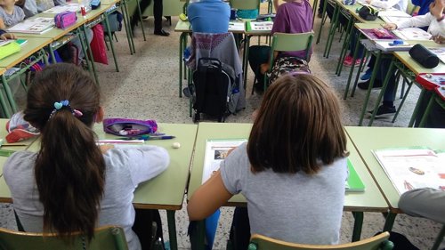 Niños en un colegio getafense