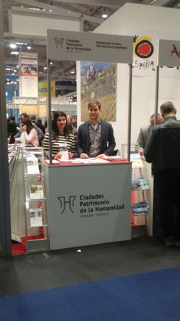 Estand de Ciudades Patrimonio de la Humanidad en la Feria Reisen de Hamburgo