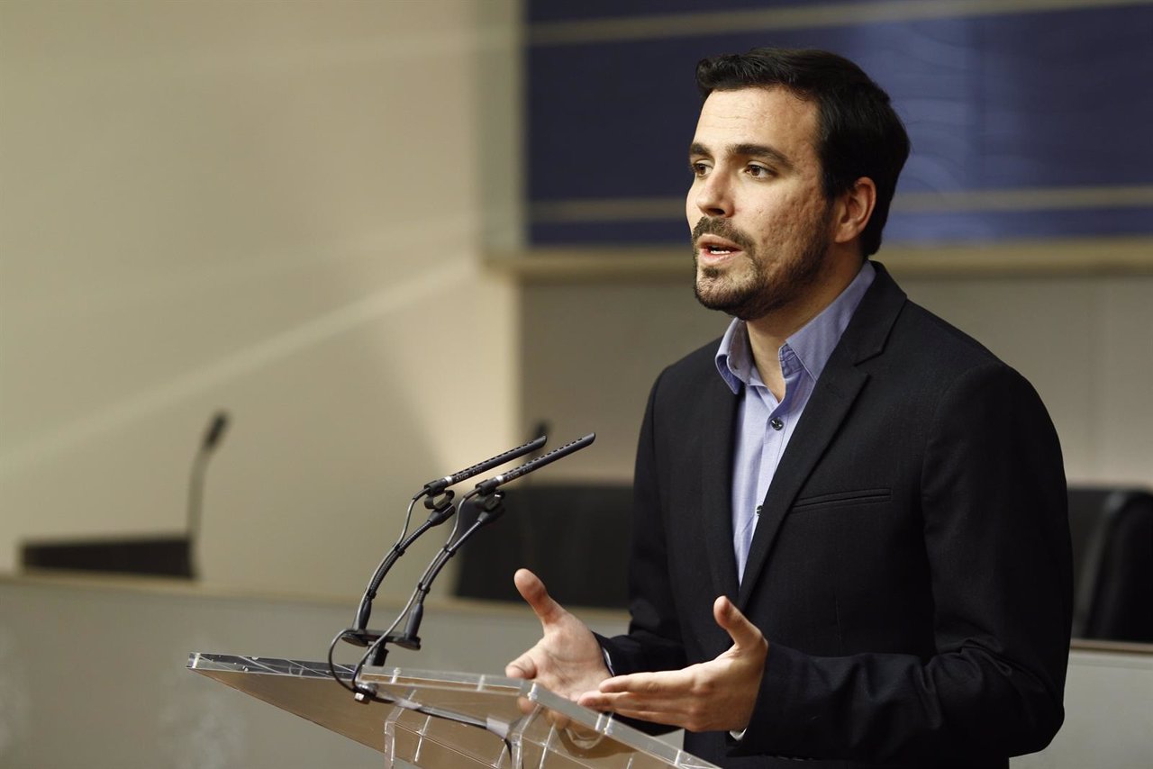 Rueda de prensa de Alberto Garzón tras reunirse con el Rey