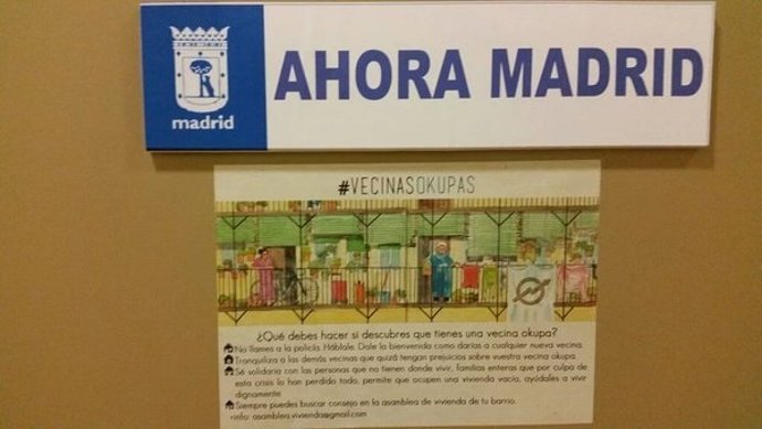 Cartel de la Junta de Usera