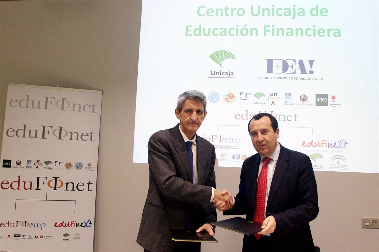 Firma acuerdo Unicaja y PTA Edufinet