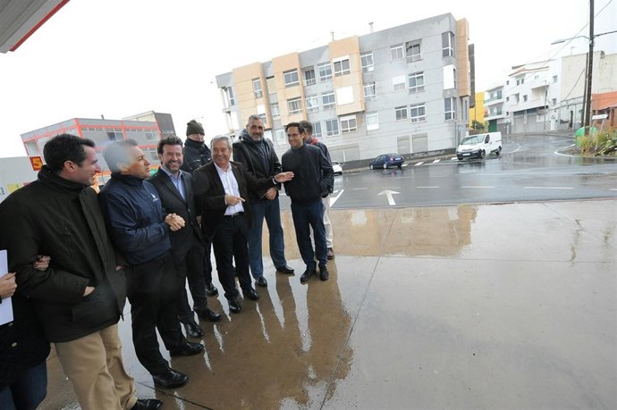 Visita a las obras de drenaje