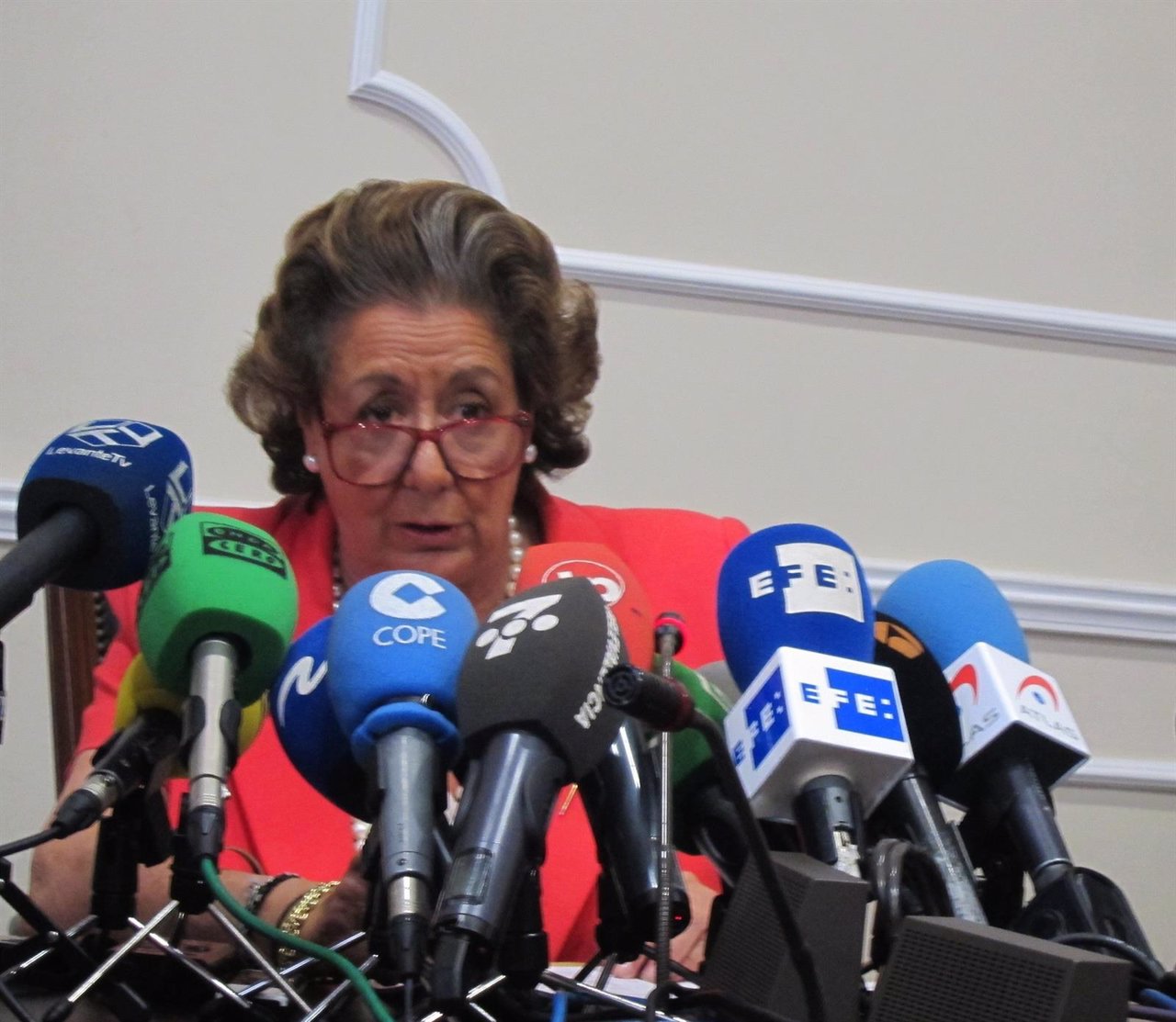 Rita Barberá en su última rueda de prensa como alcaldesa 