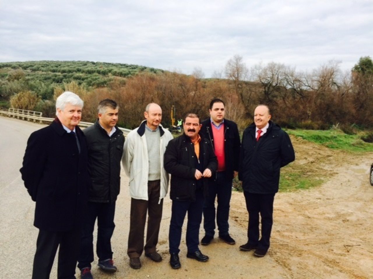 Visita a la actuación en la vía entre Martos y Monte Lope Álvarez.