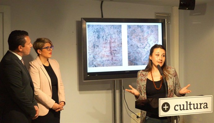 Presentación de las pinturas de arte rupestre enocntradas