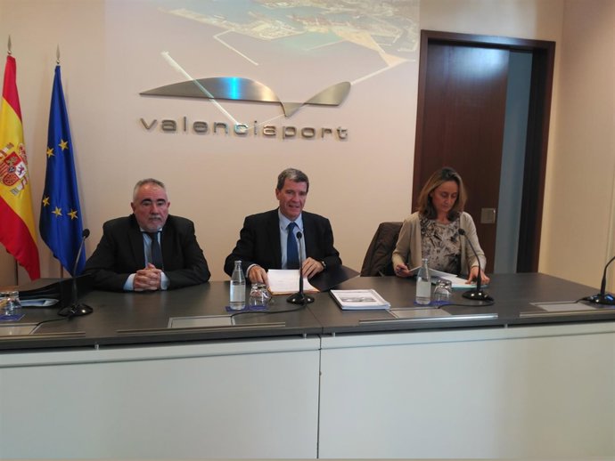 Aurelio Martínez en rueda de prensa de la Autoridad Portuaria de Valencia