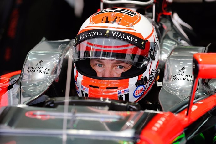 Jenson Button en competición con McLaren
