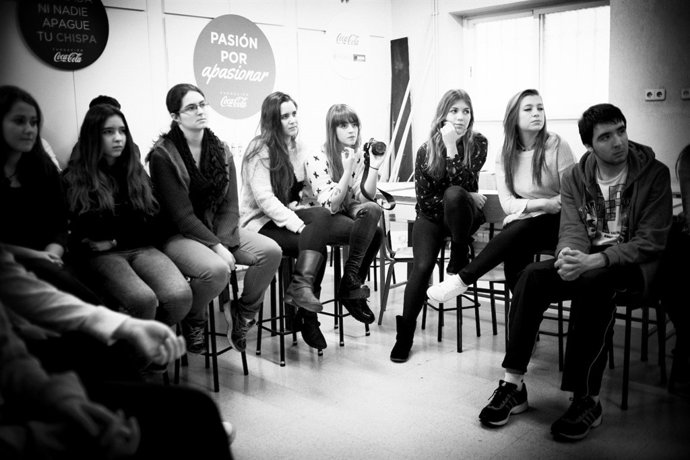 Jóvenes en el MiniCampus de Invierno de Coca-Cola