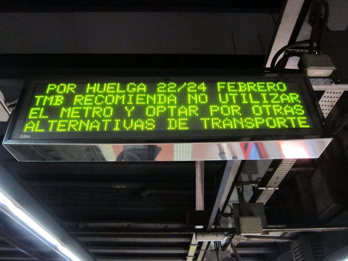 TMB recomienda no utilizar el Metro por la huelga