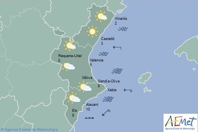 Predicción del tiempo para este sábado 20 de febrero
