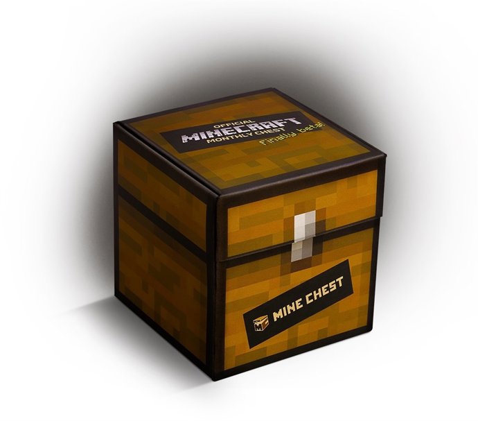 Mine Chest, merchandising de Minecraft en la puerta de casa