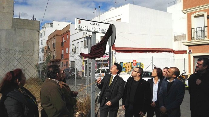 Inauguración de calle de Marcelino Camacho, en Almería