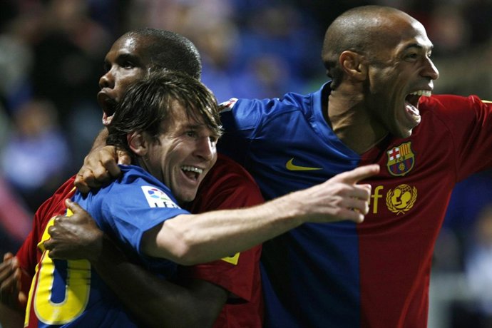 Barcelona Leo Messi Samuel Eto'o Thierry Henry