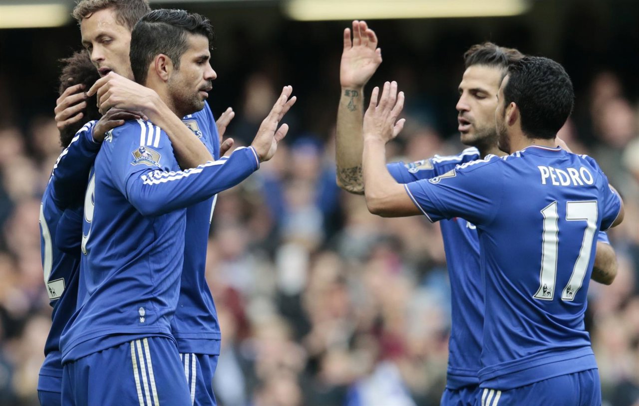 Diego Costa, Cesc y Pedro con el Chelsea
