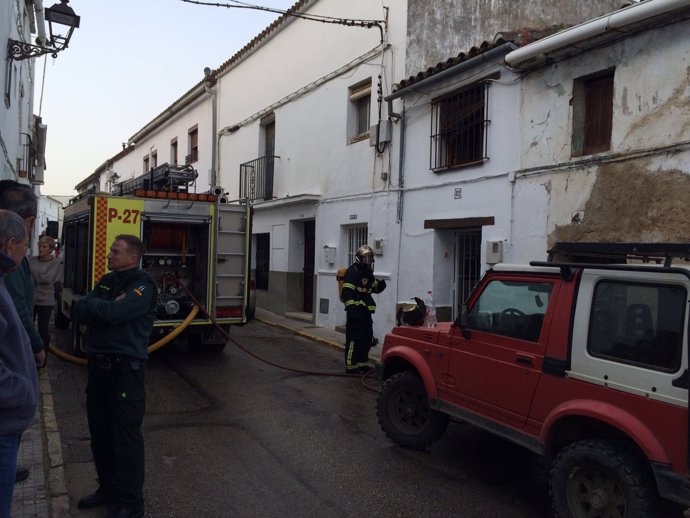 Incendio en una vivienda de Jimena (Cádiz)