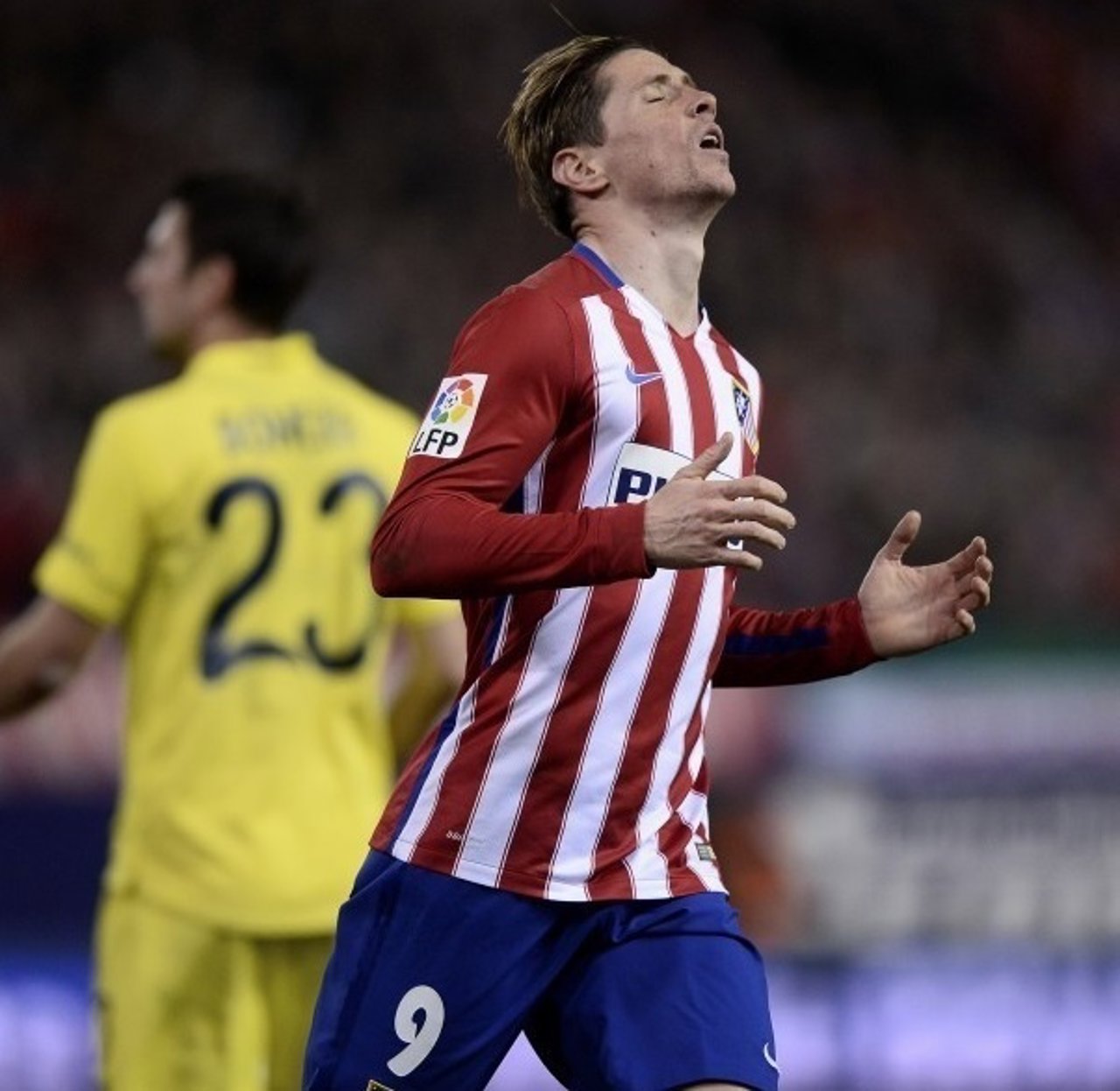 Fernando Torres se lamenta en un Atlético de Madrid-Villarreal