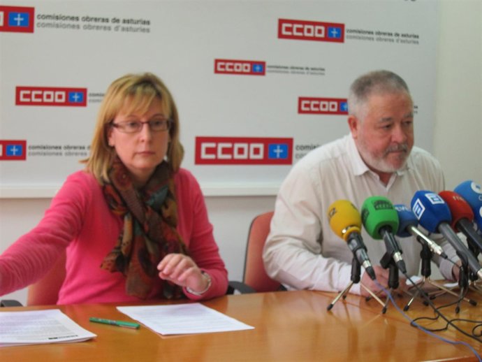 Mapy Artidiello y Antonio Pino, de CCOO.