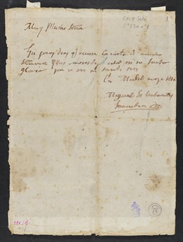 Carta de Cervantes