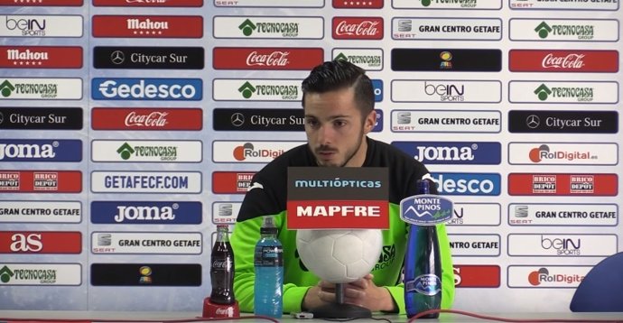 Pablo Sarabia, jugador del Getafe, en rueda de prensa