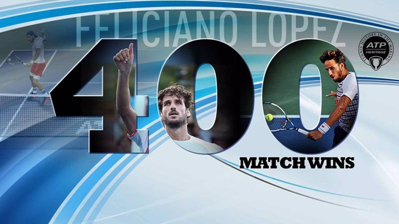 Feliciano alcanza 400 victorias ATP